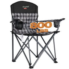 SUNNYFEEL oversized folding chair front view showing padded seat for comfort