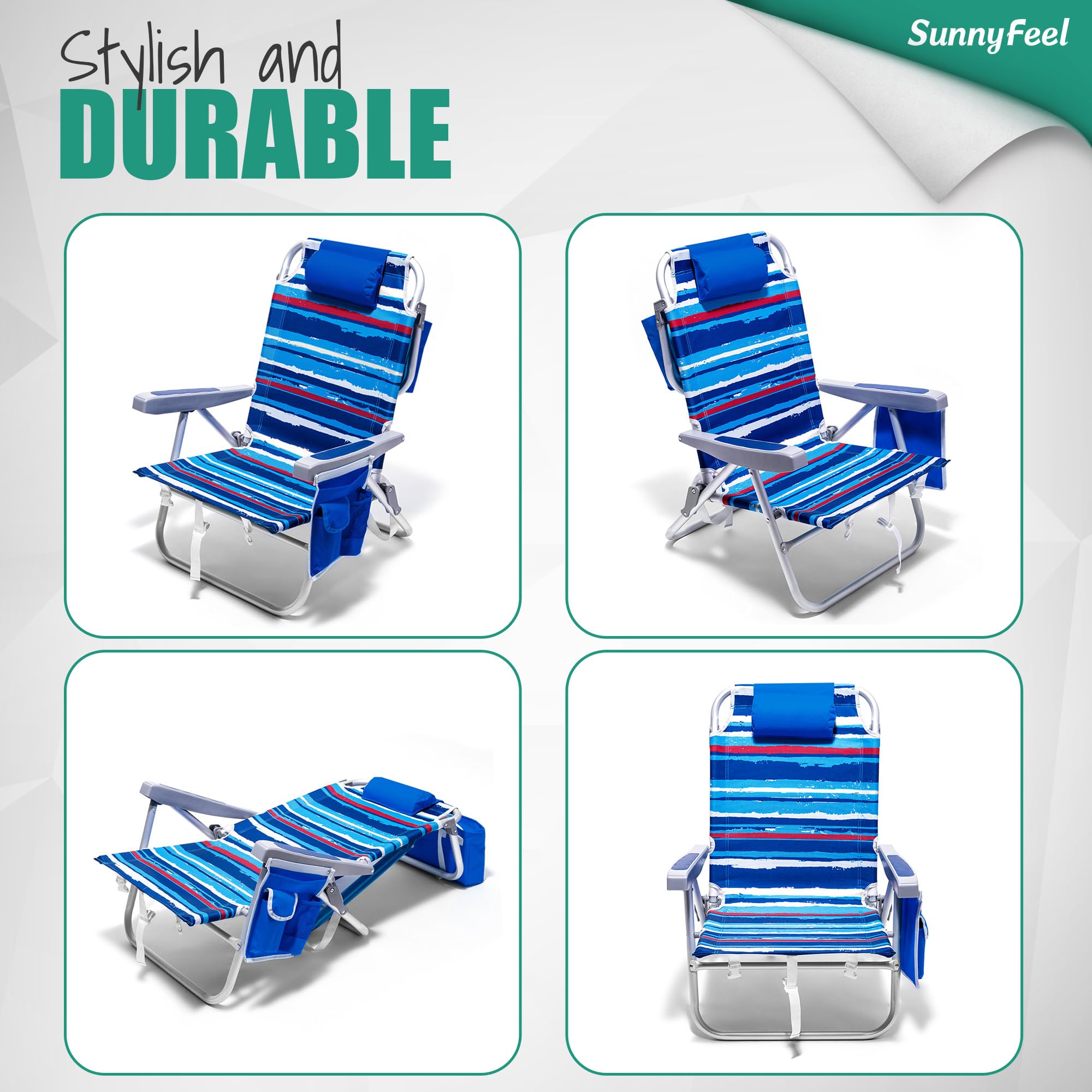 SunnyFeel Oxford cloth and breathable mesh for durability and airflow.