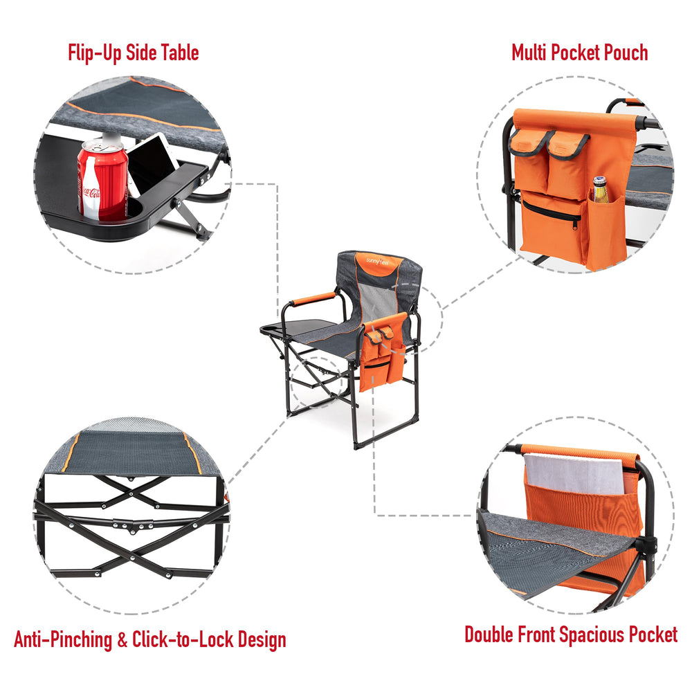 SunnyFeel chair uses 600x300D Oxford cloth with breathable mesh for comfort.