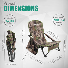 SUNNYFEEL portable camping chair storage pocket shows durable, easy-to-carry comfort in the field
