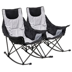 SunnyFeel rocking camping chair with padded backrest offers all-day comfort.