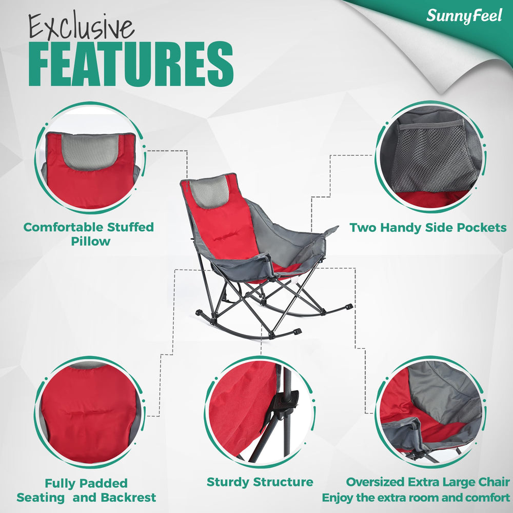 SunnyFeel rocking-chair-carry-bag makes transport quick for trips and hikes.