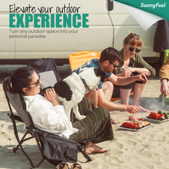 SUNNYFEEL sturdy steel-frame chair supports up to 300 lbs for reliable outdoor seating.