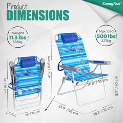 SunnyFeel chair back-rest close-up shows high back support for comfortable all-day outdoor seating.