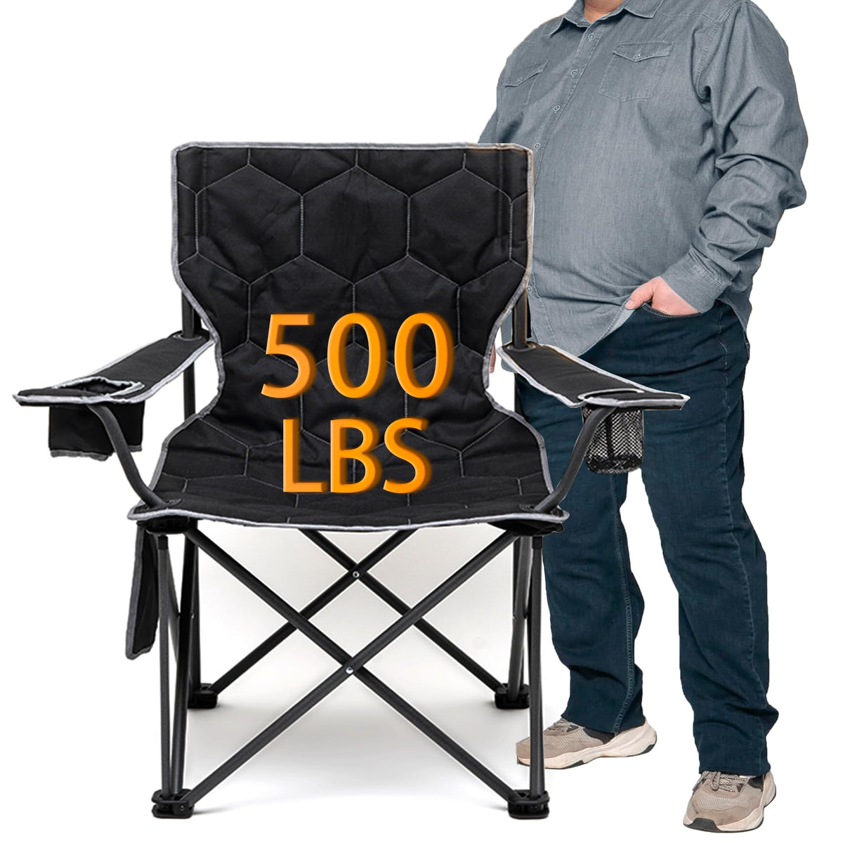 SUNNYFEEL XL chair assembled view shows sturdy frame for all-day outdoor seating.