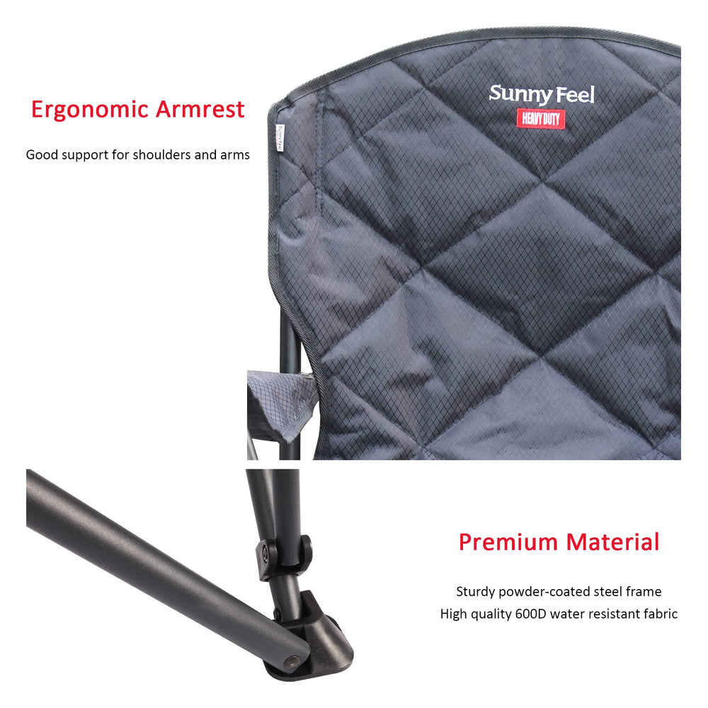 SunnyFeel XXL chair back view shows premium padding and breathability.