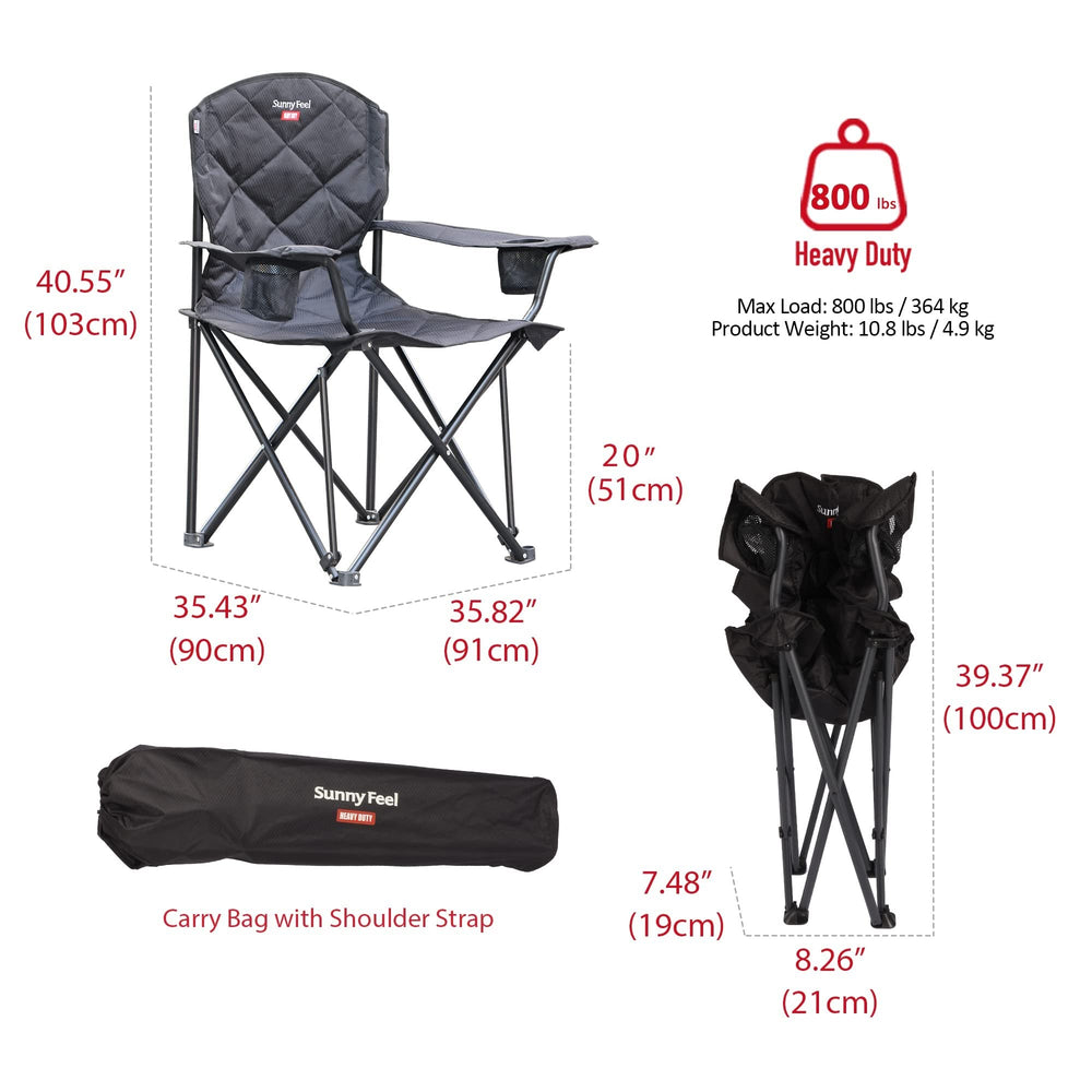 SunnyFeel XXL chair weight capacity highlights sturdy steel frame support.