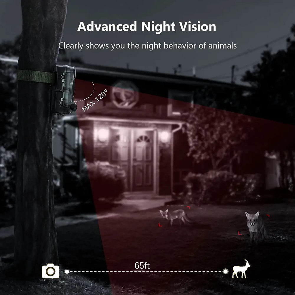 SuntekCam 120-degree wide-angle lens covers broad scenes.