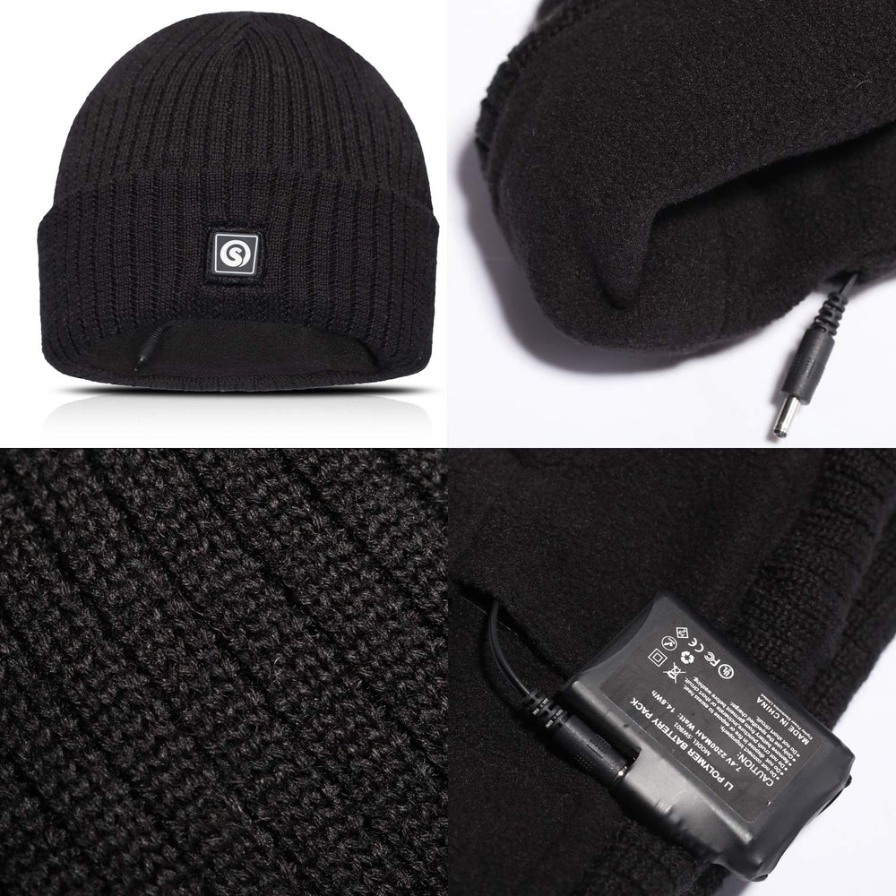 Sun Will heated hat infrared heating elements providing quick warmth in seconds.