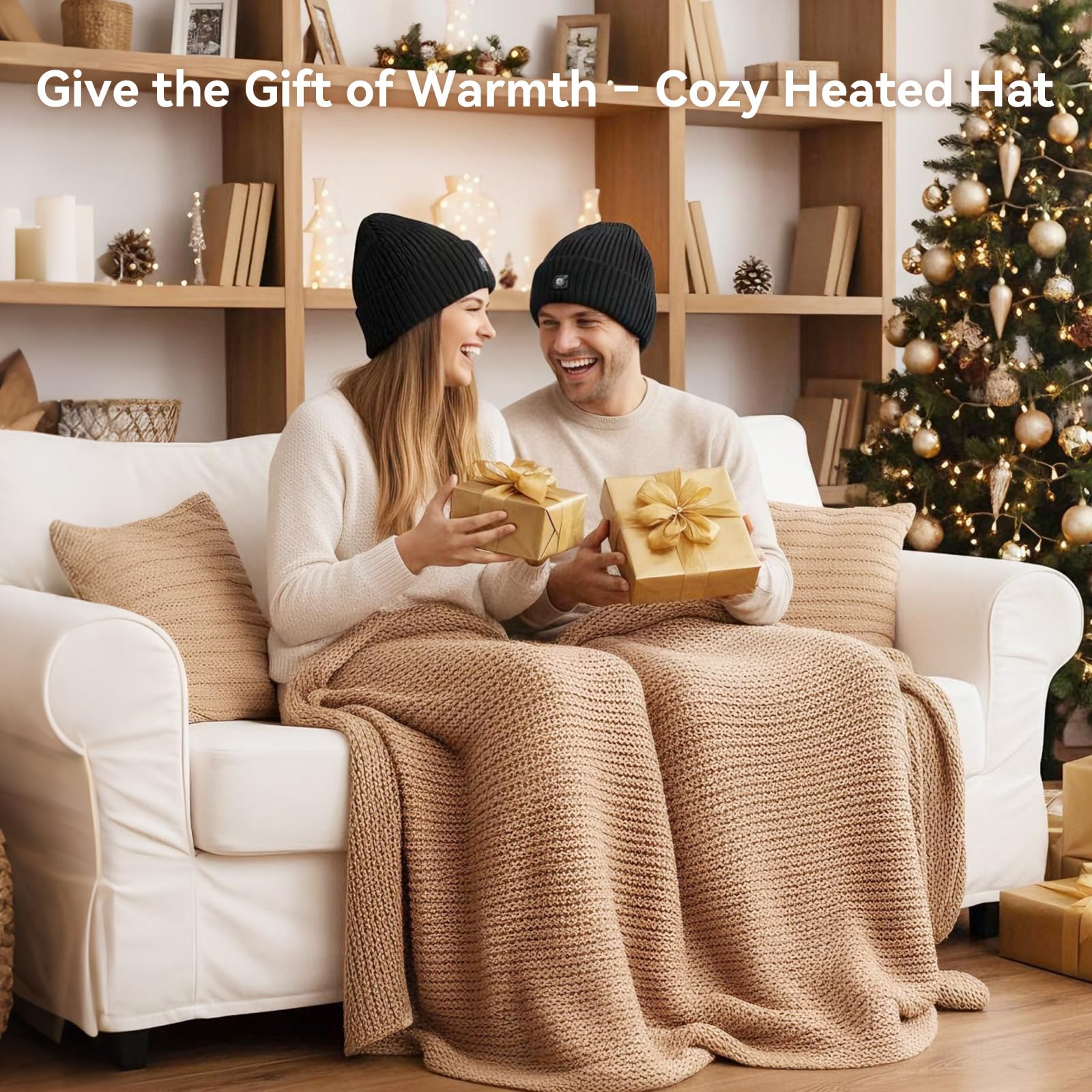 Sun Will heated hat worn with outerwear during outdoor activity for versatility.