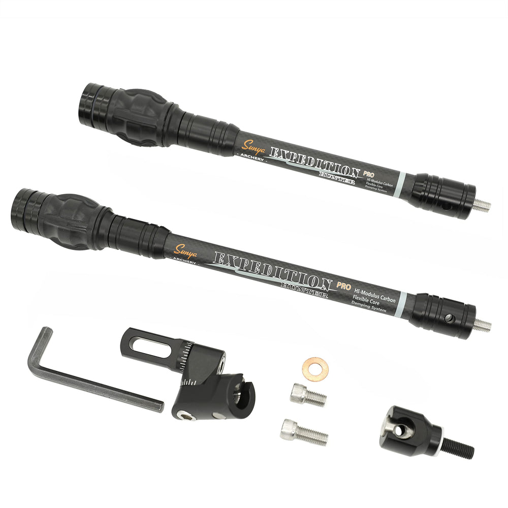 SUNYA Archery 3in1 stabilizer-8inch with carbon fiber body for steadier shots