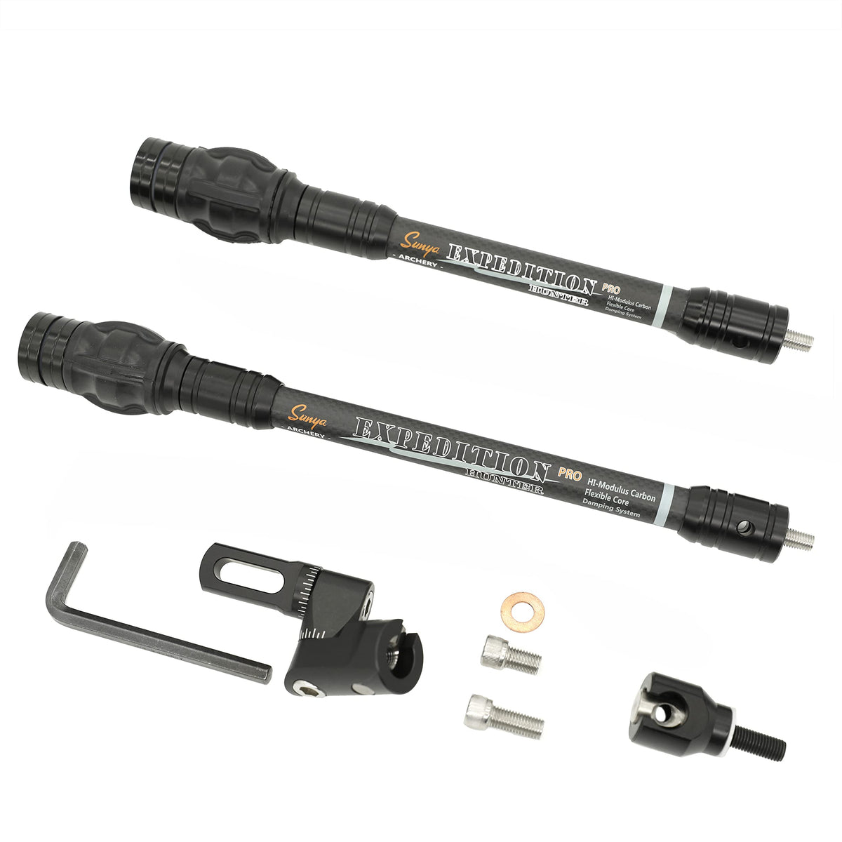 SUNYA Archery 3in1 stabilizer-8inch with carbon fiber body for steadier shots