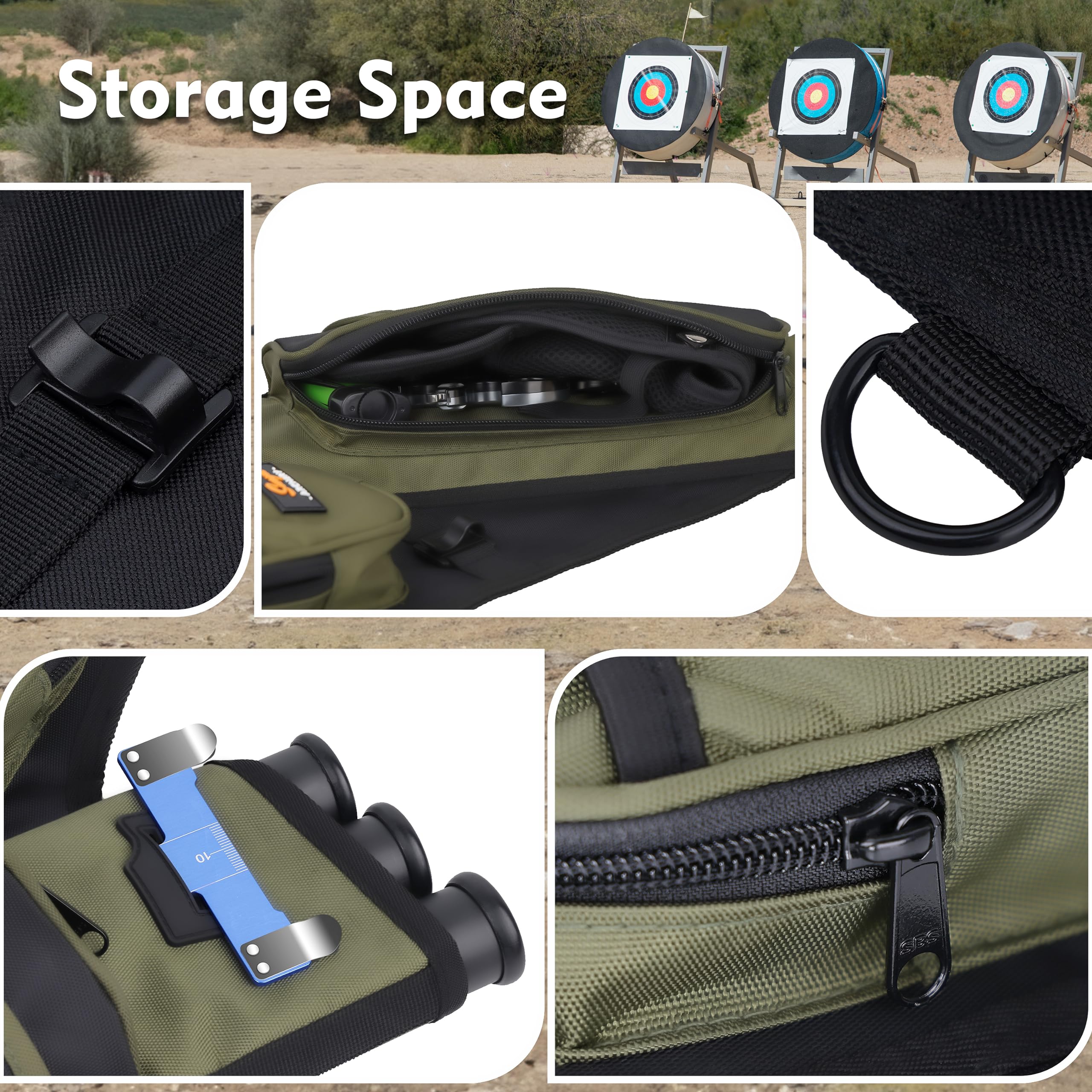 SUNYA Archery Hip Quiver archery-accessories-hook demonstrates organized carry