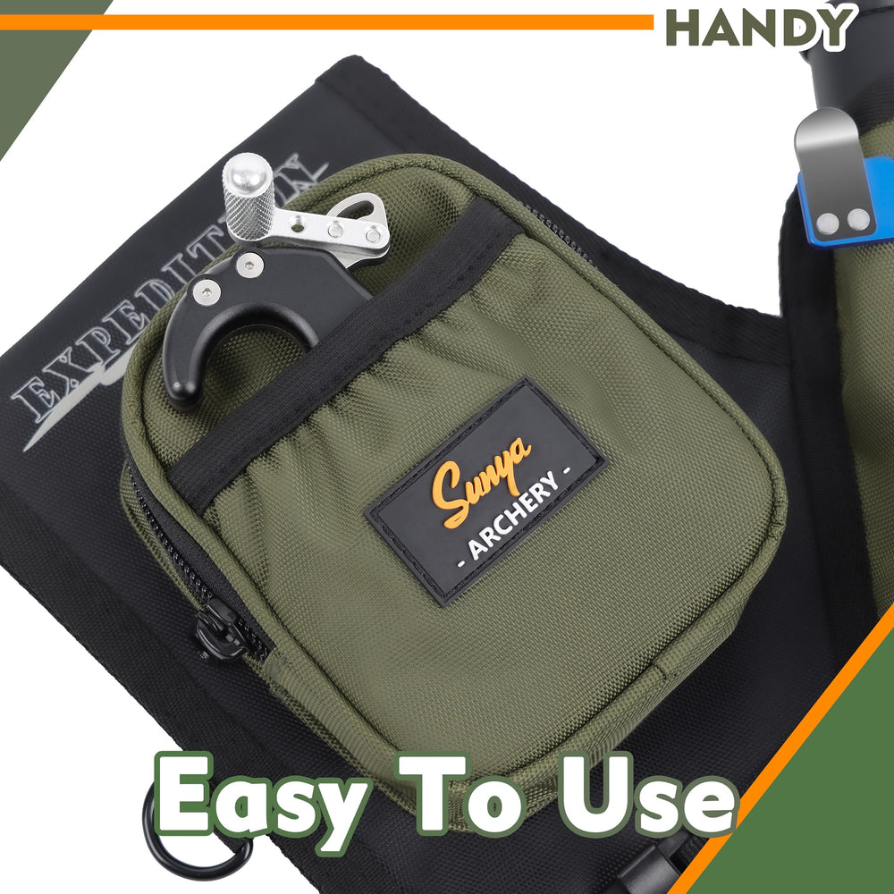 SUNYA Archery Hip Quiver bottom-drain-holes prevent moisture buildup