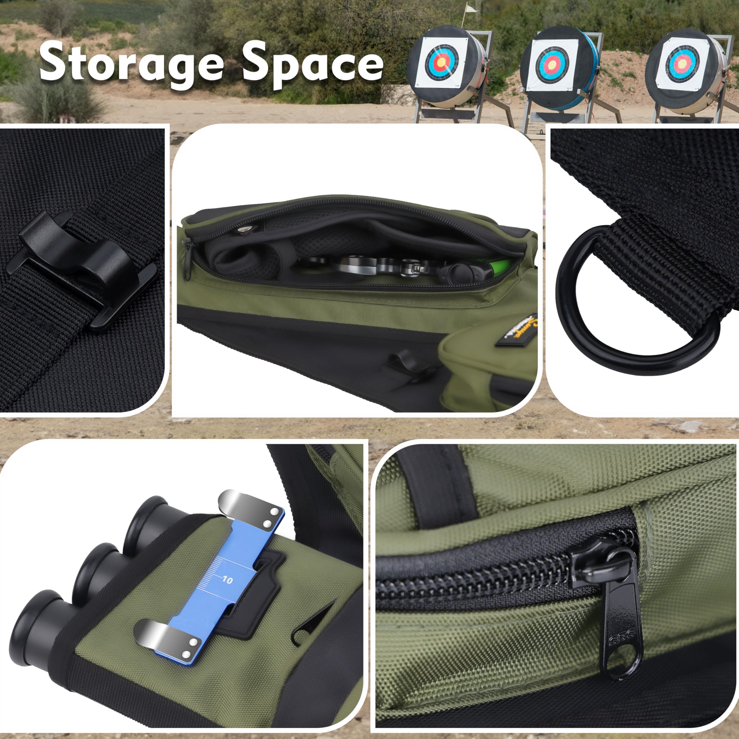 SUNYA D-loop ring and hooks keep accessories within reach