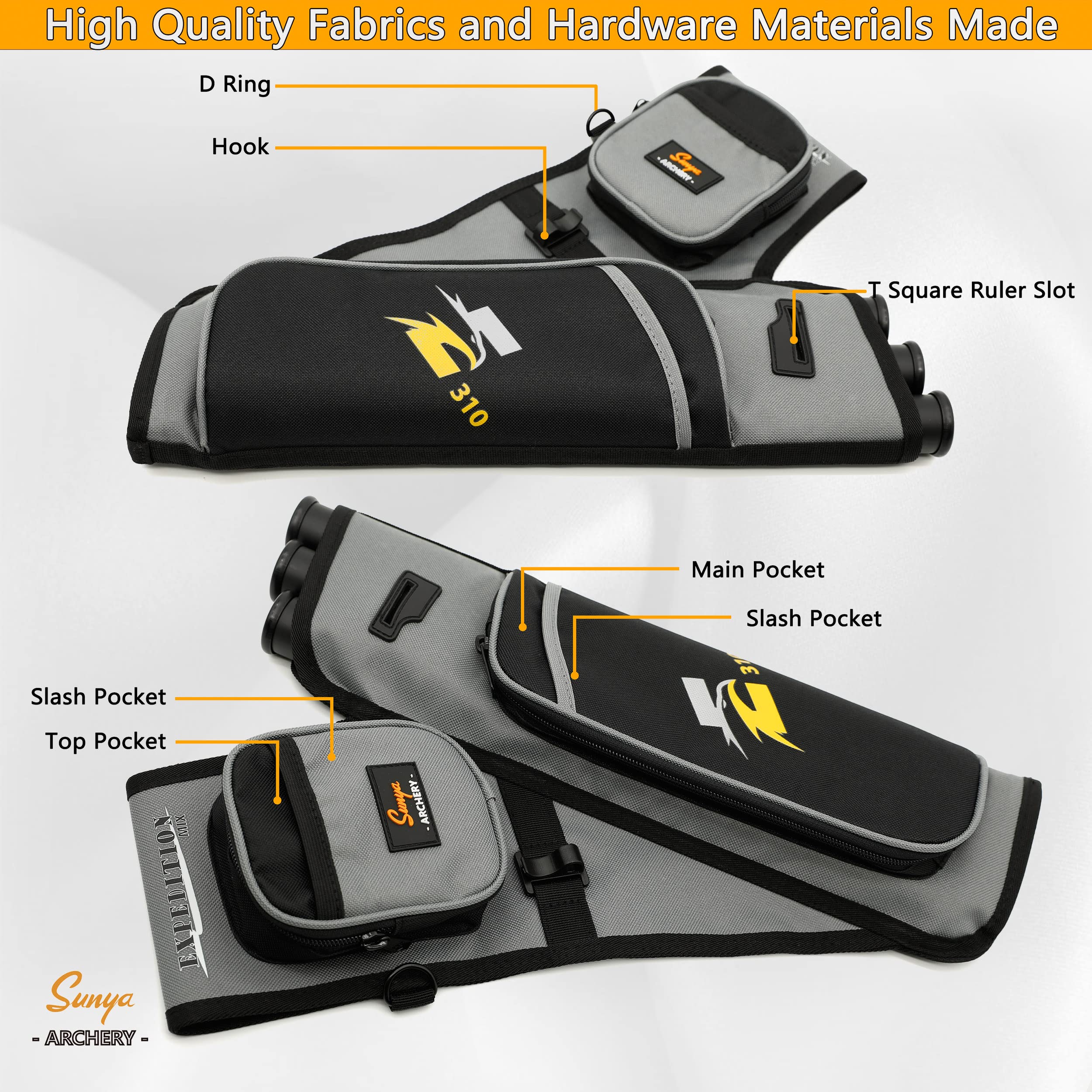 SUNYA quiver D-loop ring and hook for attaching an arrow puller