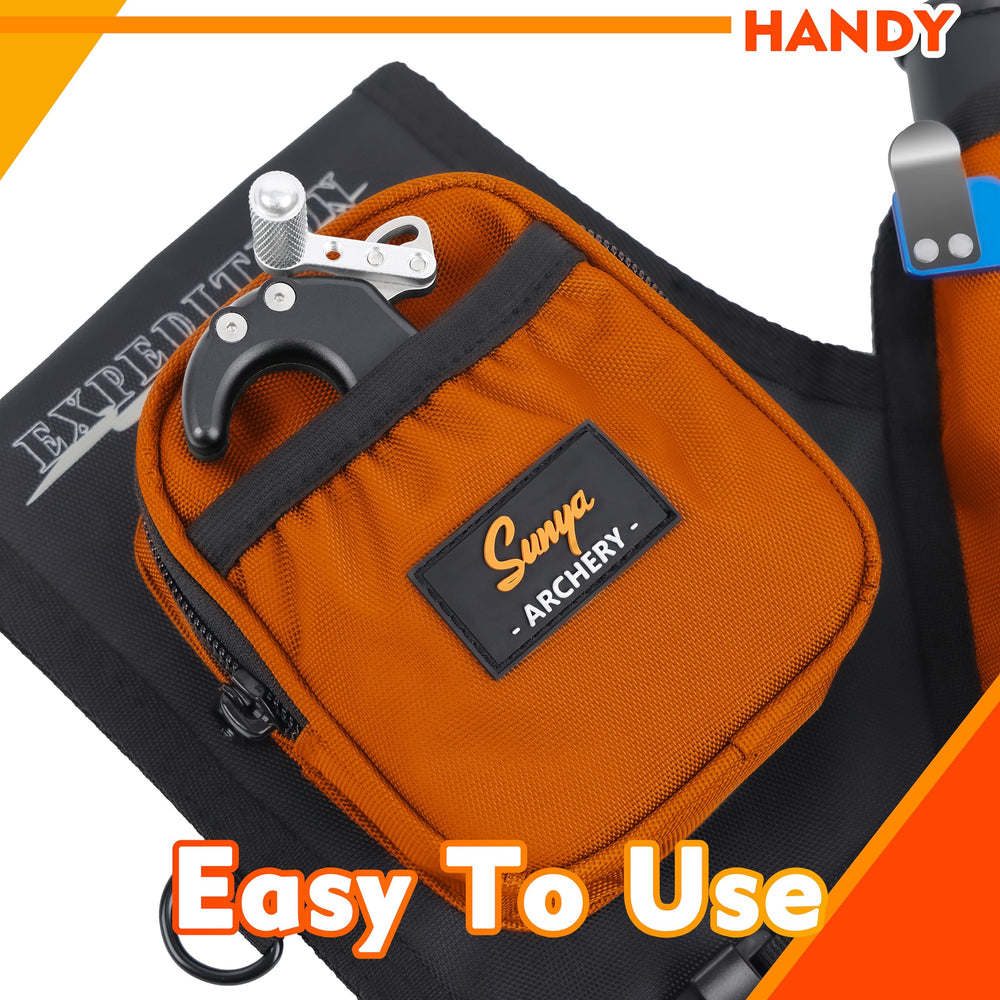SUNYA quiver fits both compound and recurve bows.