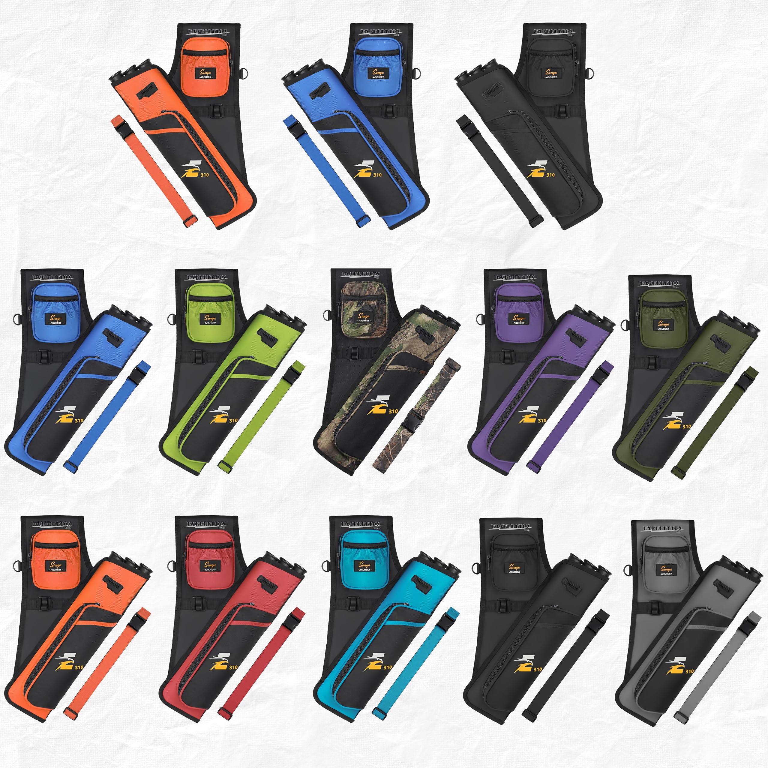 SUNYA archery quiver fits right-handed users for quick arrow retrieval.