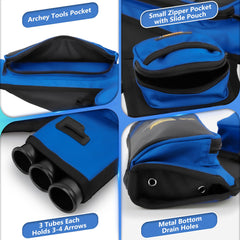 SUNYA Archery Hip Quiver left blue waist belt in view