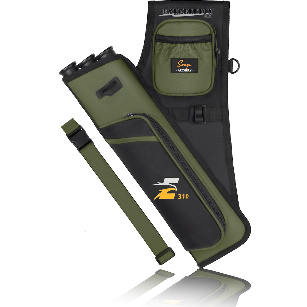 SUNYA archery hip quiver left hand army green holds arrows securely during practice