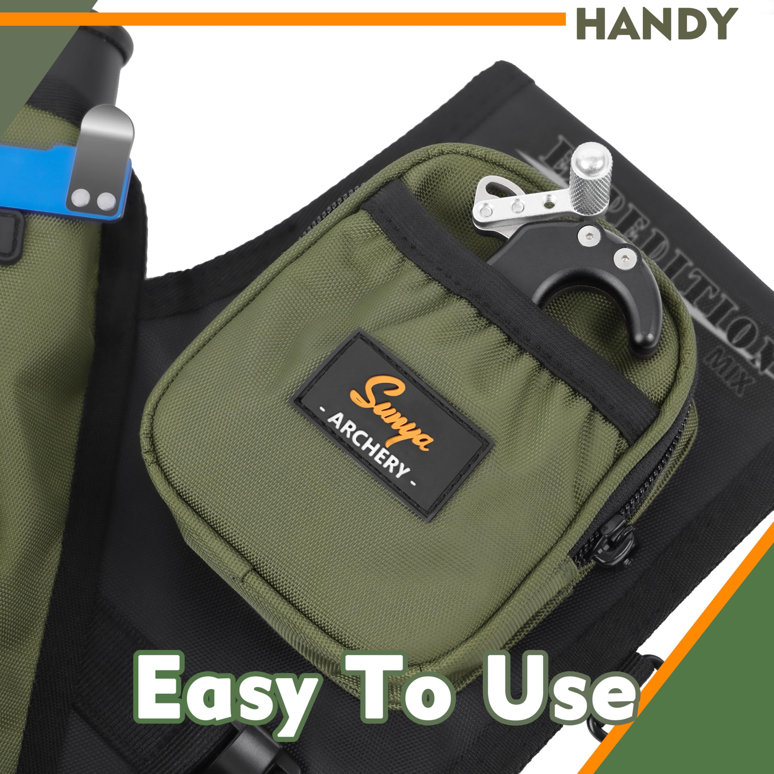 SUNYA left-handed quiver uses durable Oxford fabric with strong stitching