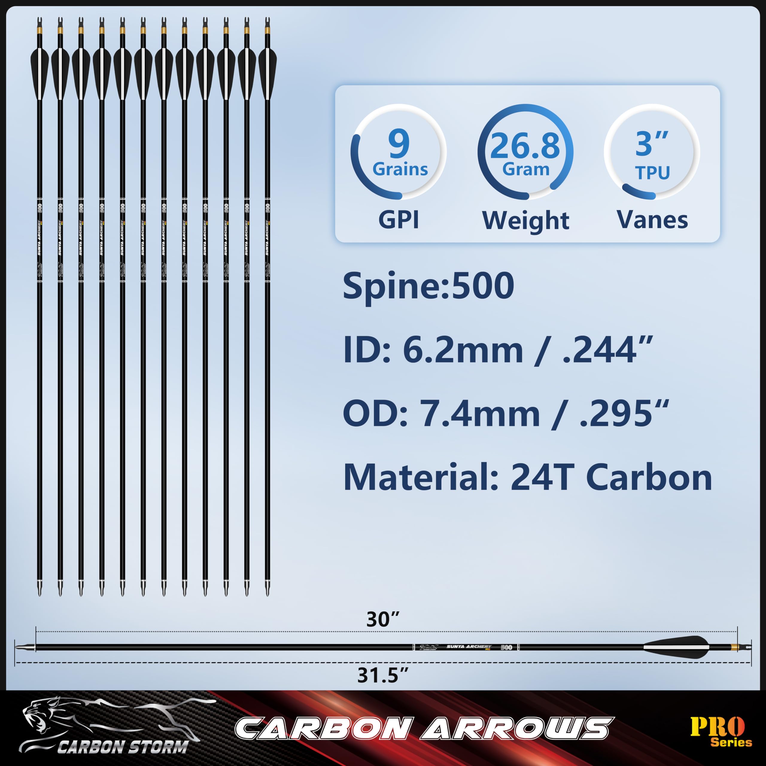 SUNYA arrows removable 100-grain tips for versatile setups