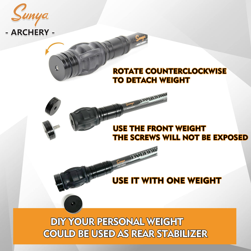 SUNYA damping system and weights extend setup for a more stable shot