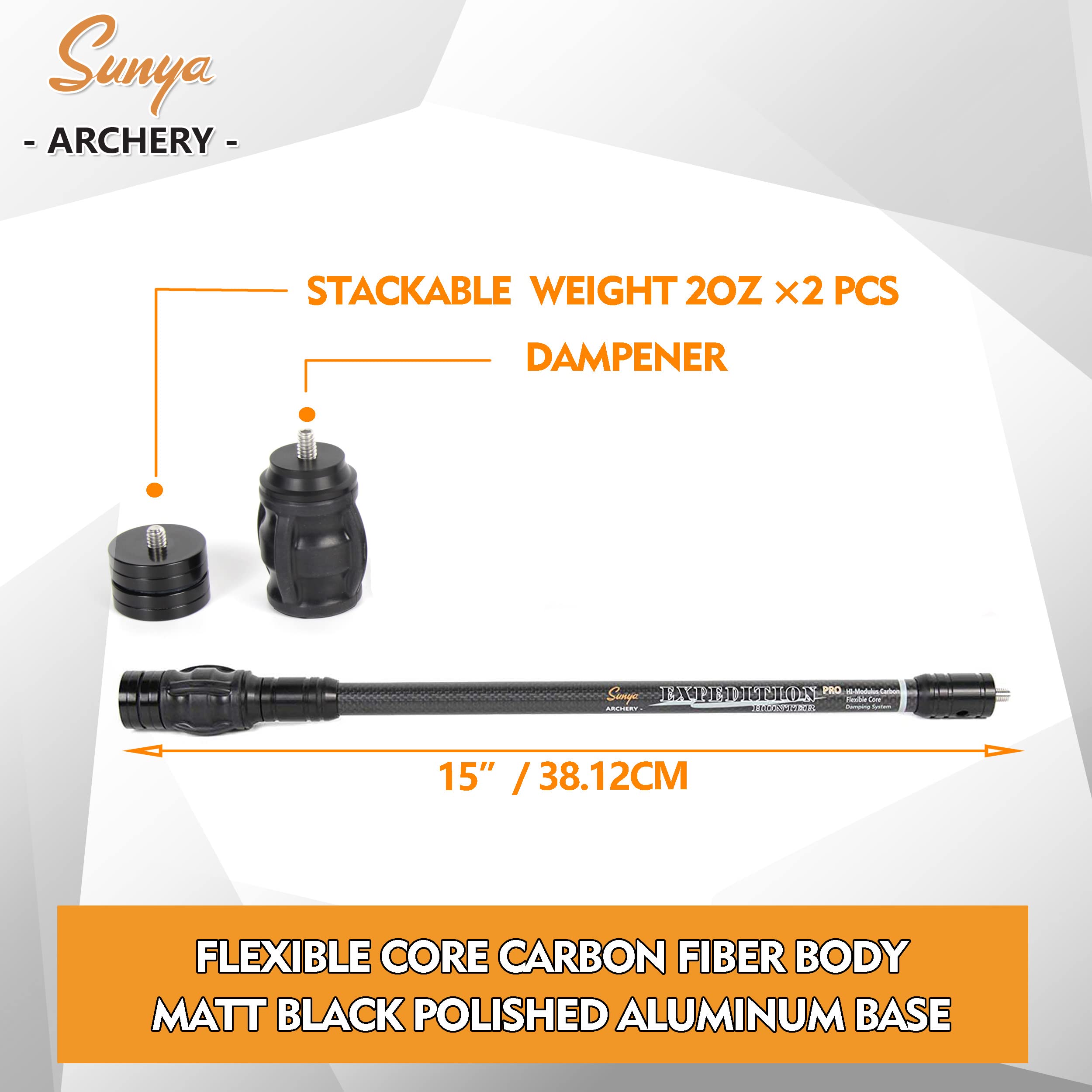 SUNYA Expedition Pro 2oz stackable weights customize balance and control.