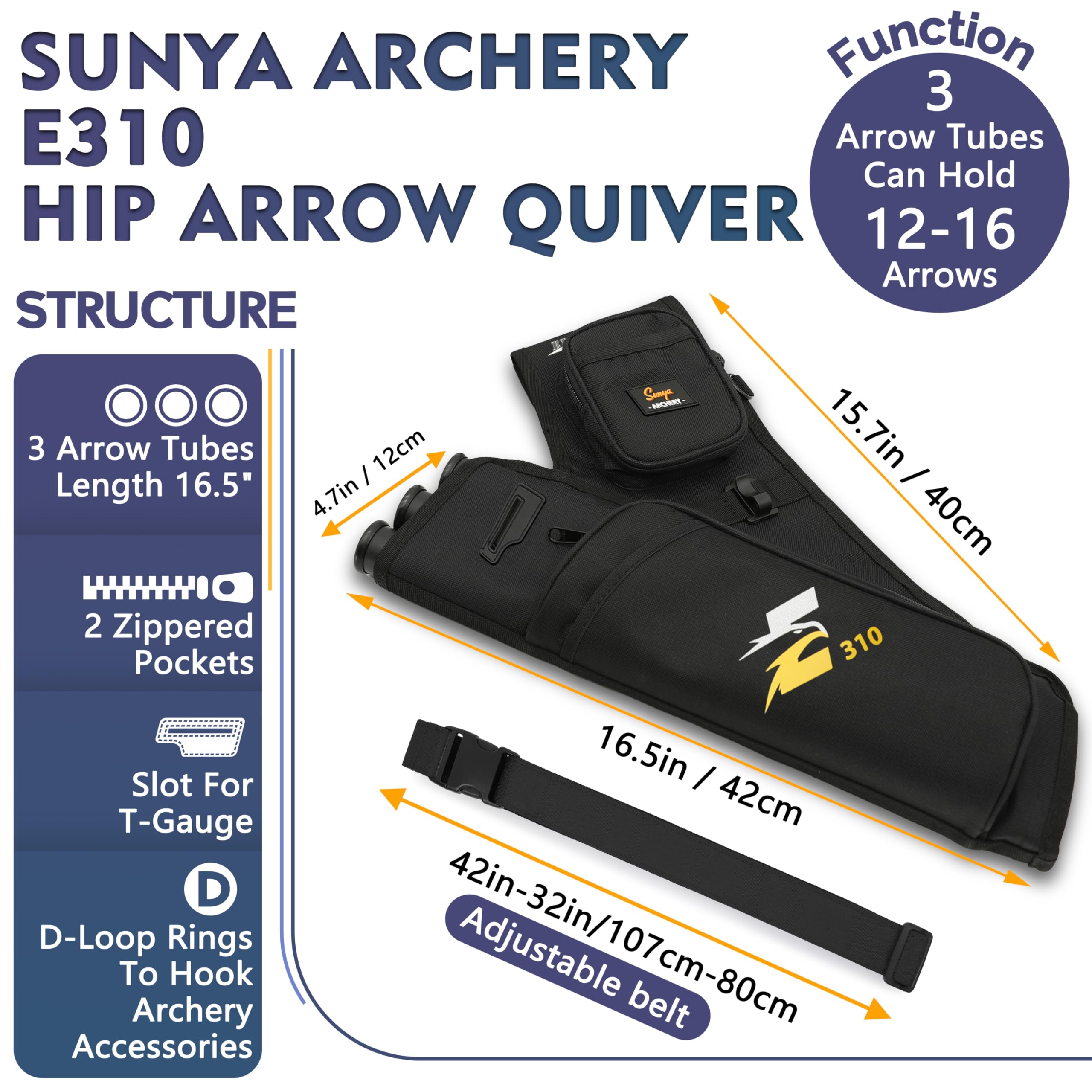 SUNYA quiver arrow tubes hold 9 to 12 arrows for extended sessions
