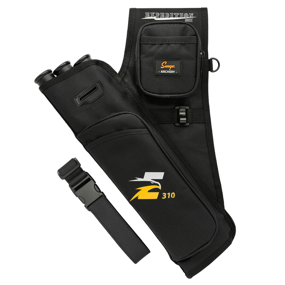 SUNYA left-handed archery hip quiver main body keeps arrows secure during practice