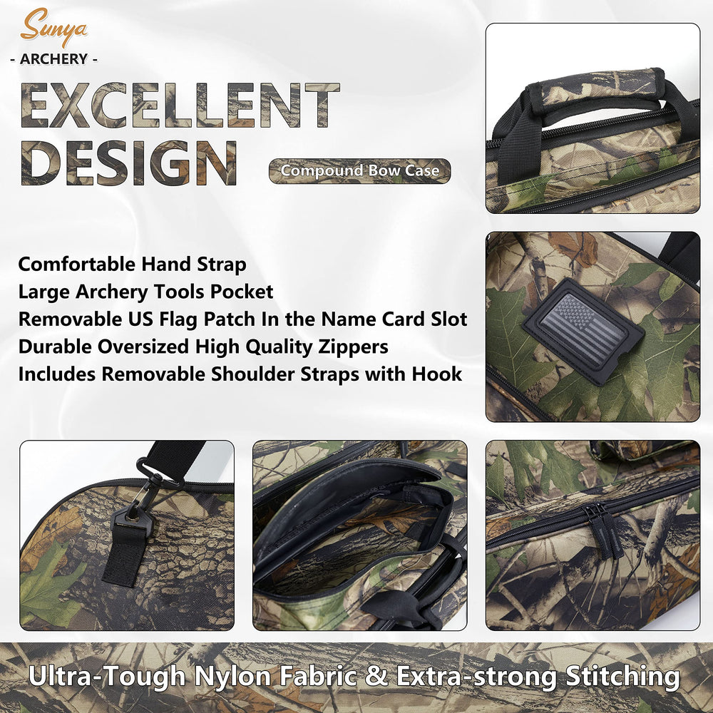 SUNYA nylon fabric outer shell protects gear in rugged outdoor conditions.