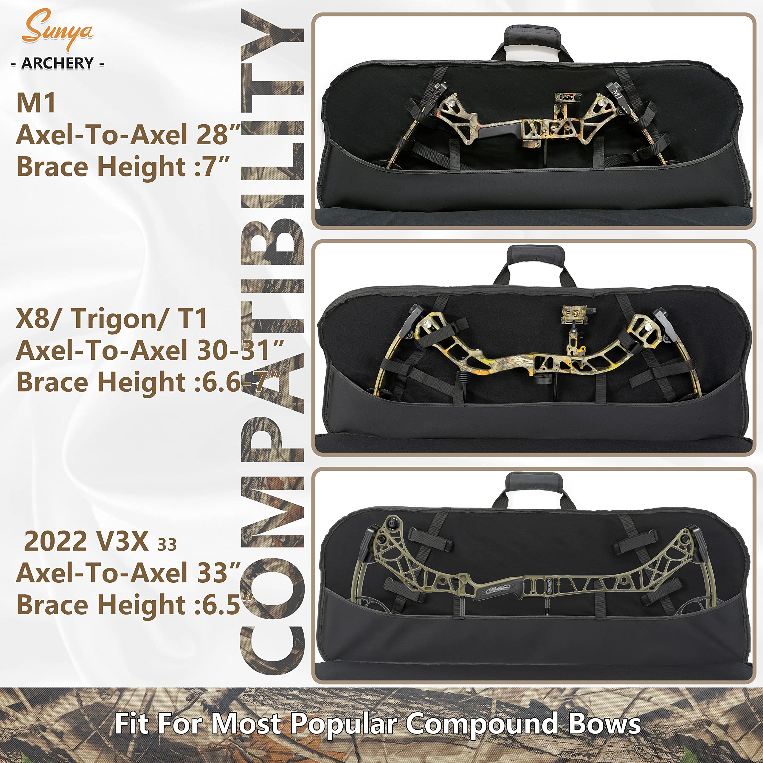 SUNYA removable padded shoulder straps with hook simplify carrying.