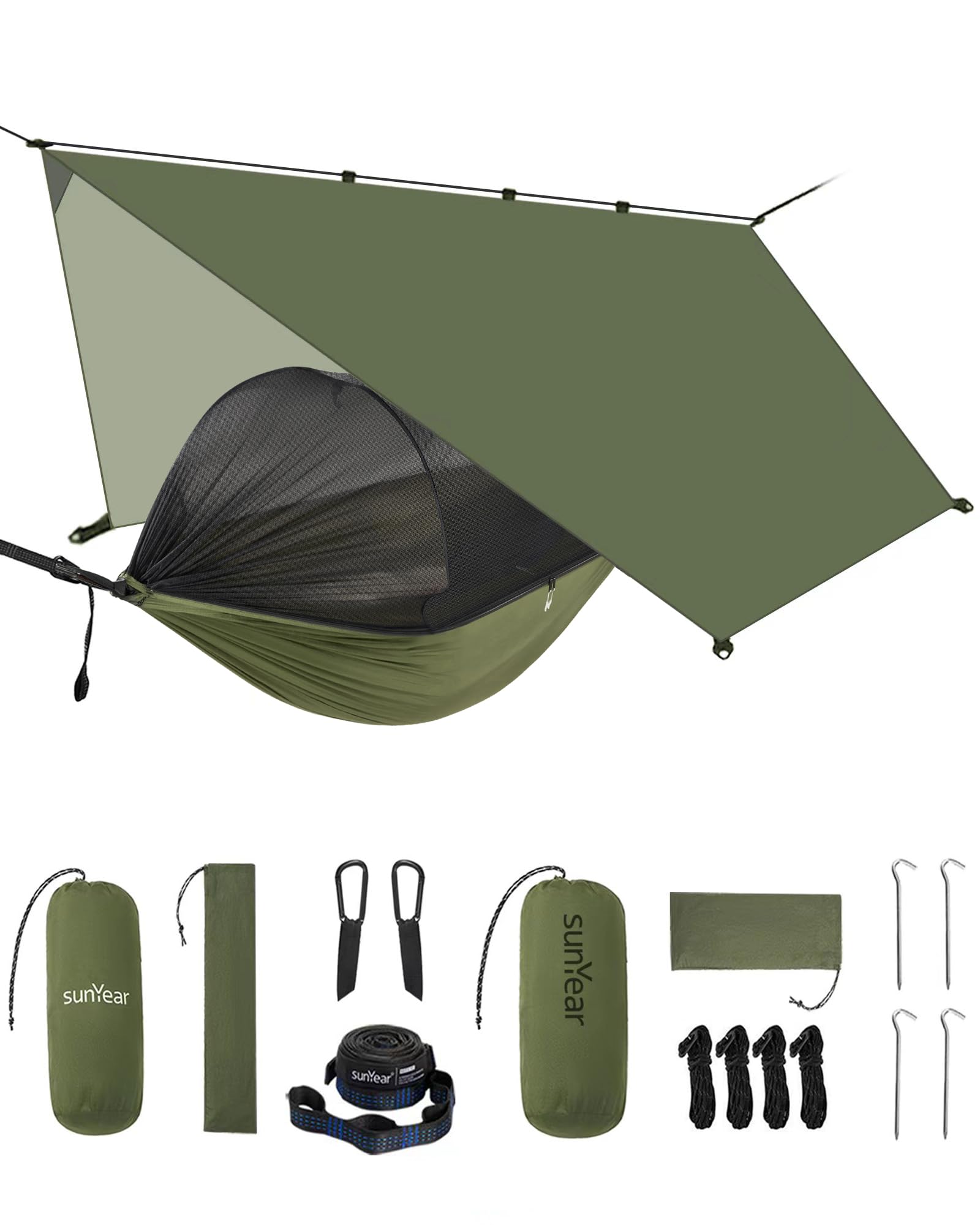 Sunyear camping hammock net view for cozy, sheltered outdoor sleep