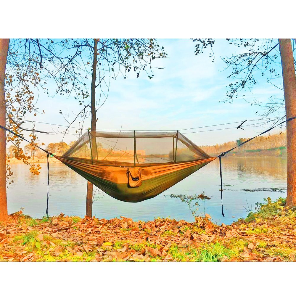 Sunyear Hammock straps setup image showing adjustable 32 loops for fit.