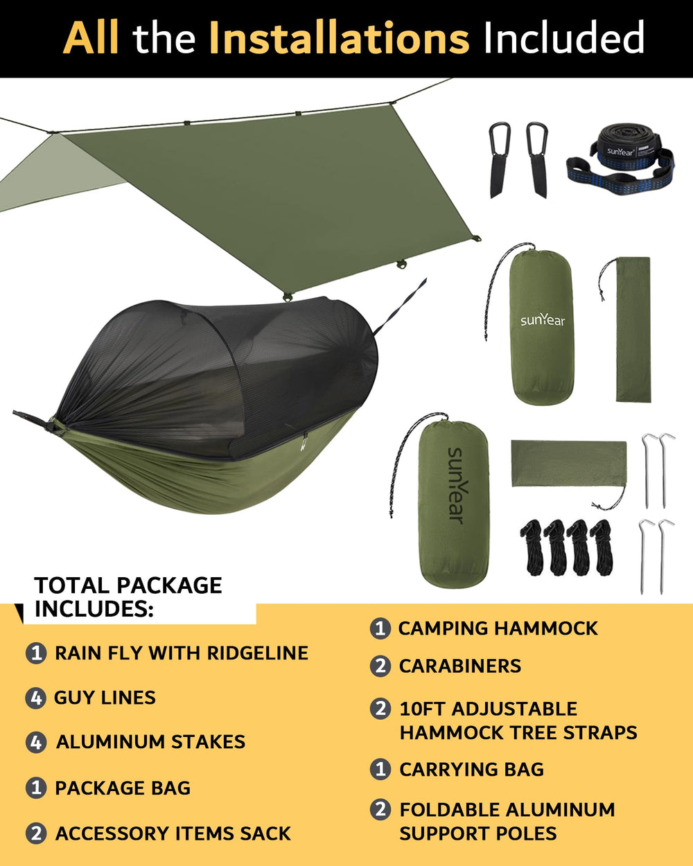 Sunyear foldable pack for easy, compact travel
