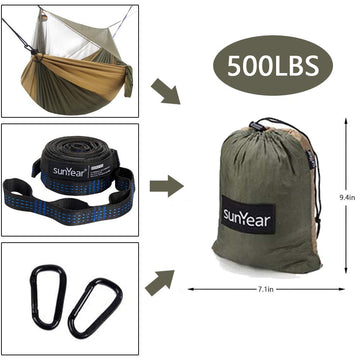 Sunyear hammock in-use-nature shows relaxed comfort under trees.