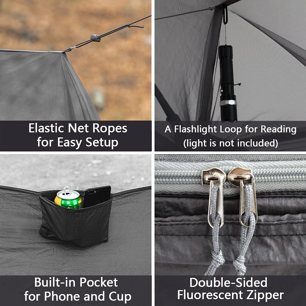 Sunyear hammock in use outdoors for travel and camping.