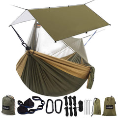 Sunyear hammock-setup shows a sturdy, comfortable camping setup for calm outdoor relaxation.