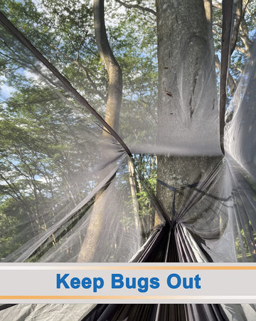 Sunyear included tree straps for quick, secure hanging