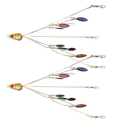 Suoliweng Alabama rig with rotating spoon blades for more aggressive bass strikes.