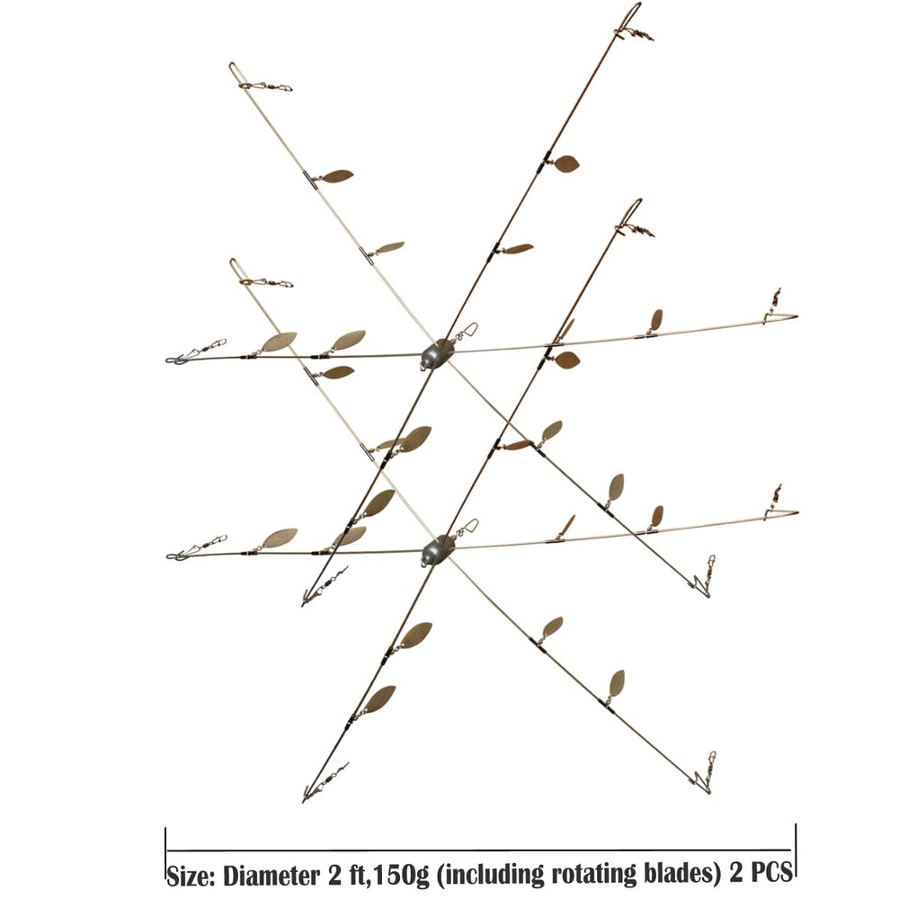 Suoliweng Alabama rig with six arms and swimbait connections, ideal for multi-lure presentation.