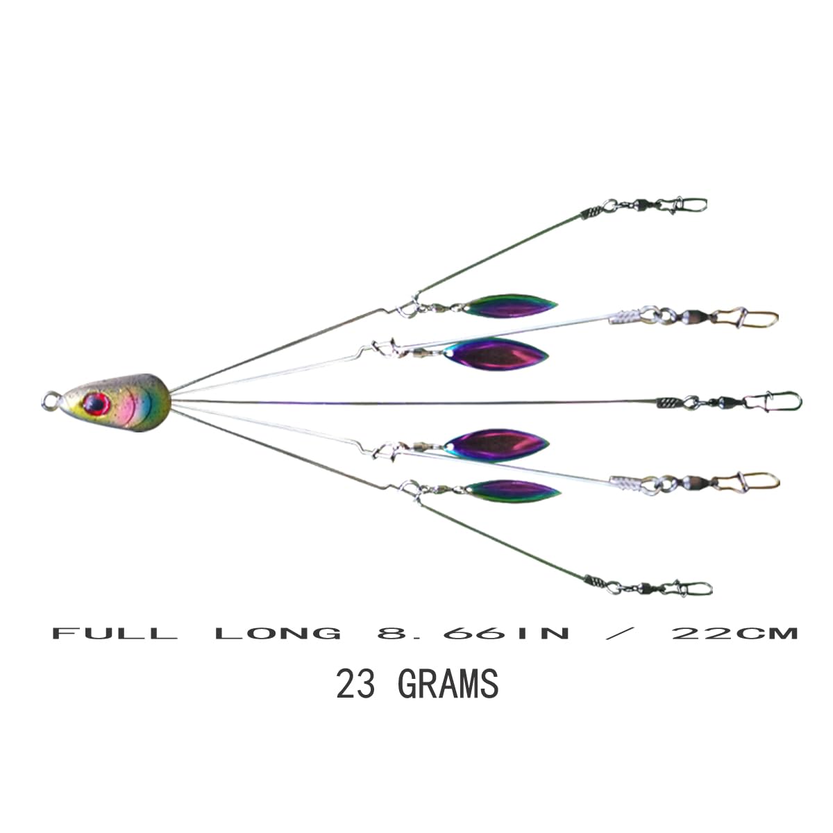 Suoliweng color-changing blades capture underwater attention to boost lure visibility.