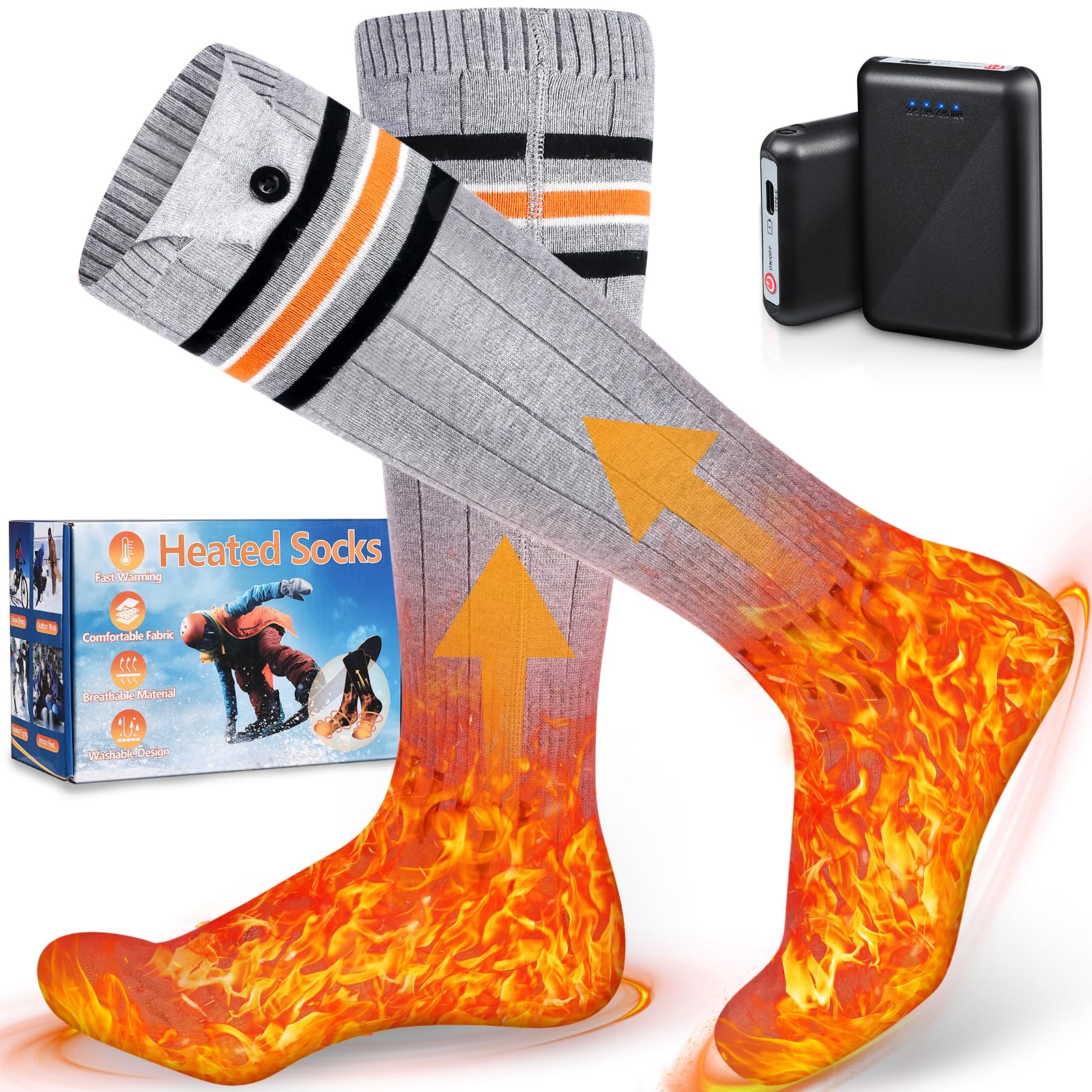 Suonncudst heated-socks 360-degree toe heating for all-day warmth in cold weather