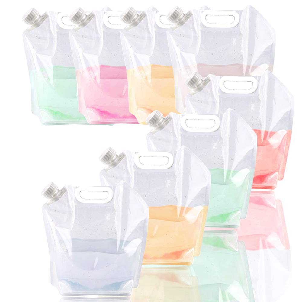 SUPANT collapsible water carrier 8L folded flat for compact camping storage.