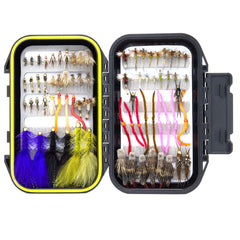 Superbe Flies 72-trout fly kit in a waterproof box for organized trout patterns.