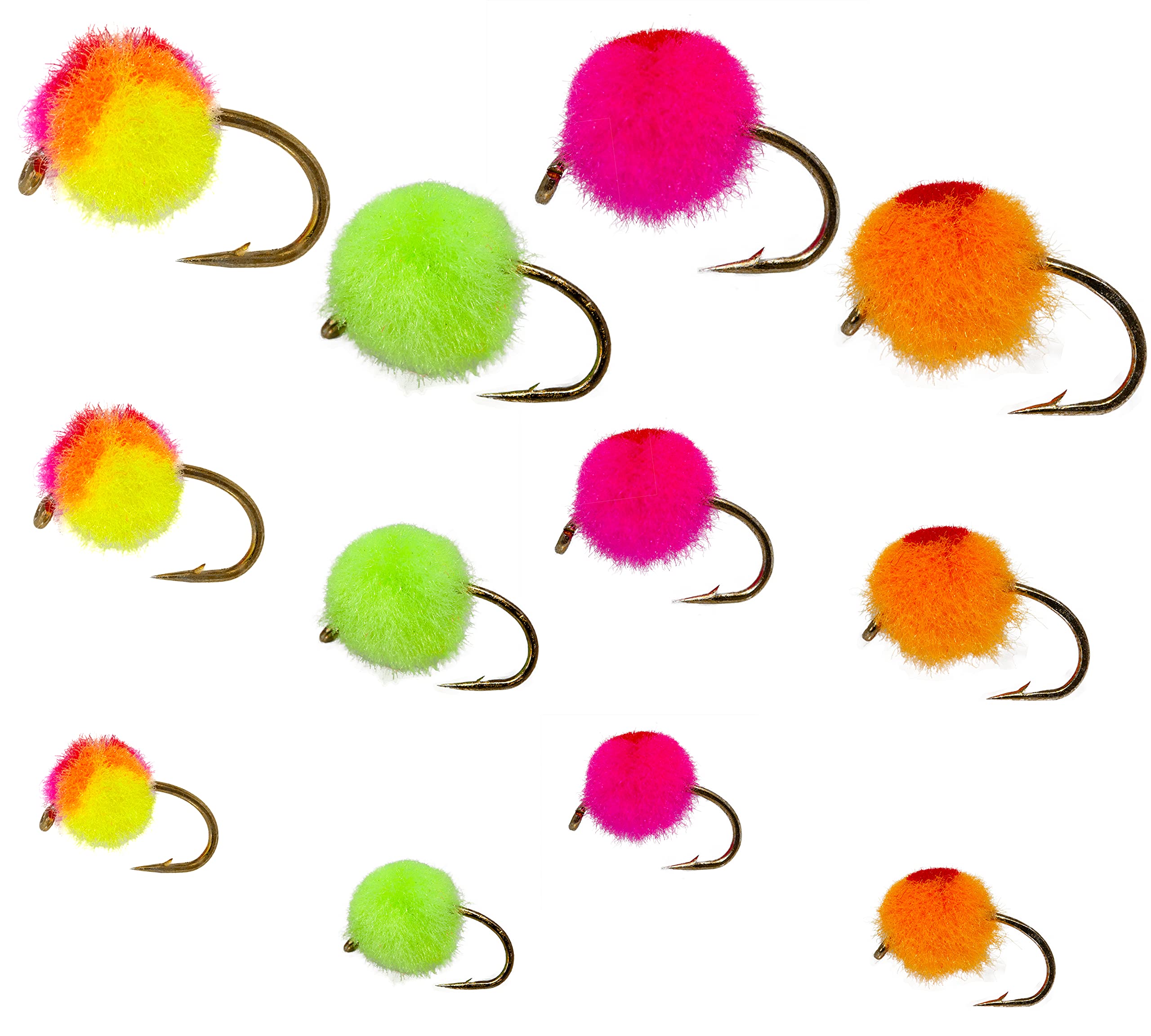 Superbe Flies Egg Fly Pack—premium egg patterns ideal for catching wary river fish.