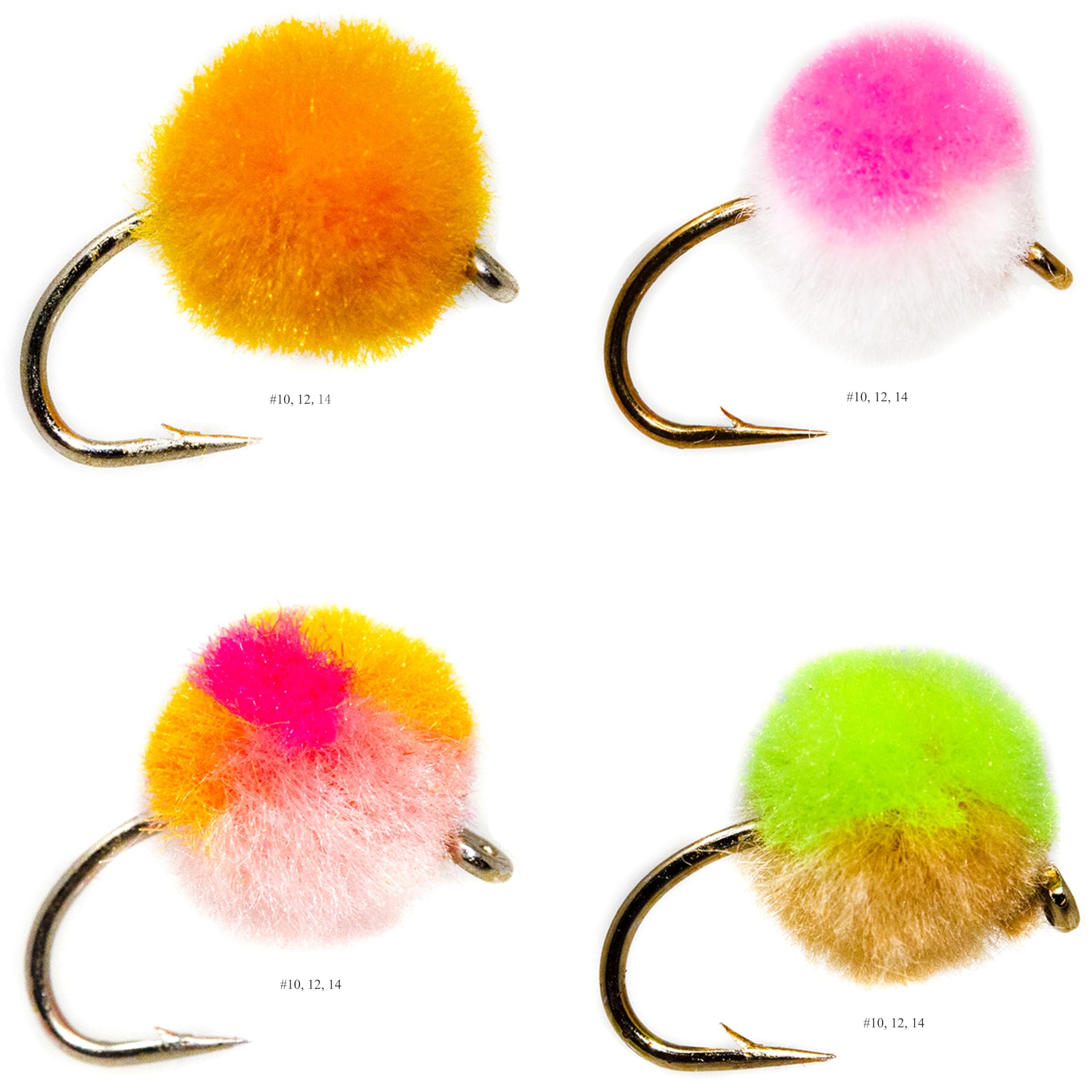 Superbe Flies egg pattern wet nymph close-up, versatile for bass and panfish in freshwater lakes and rivers.