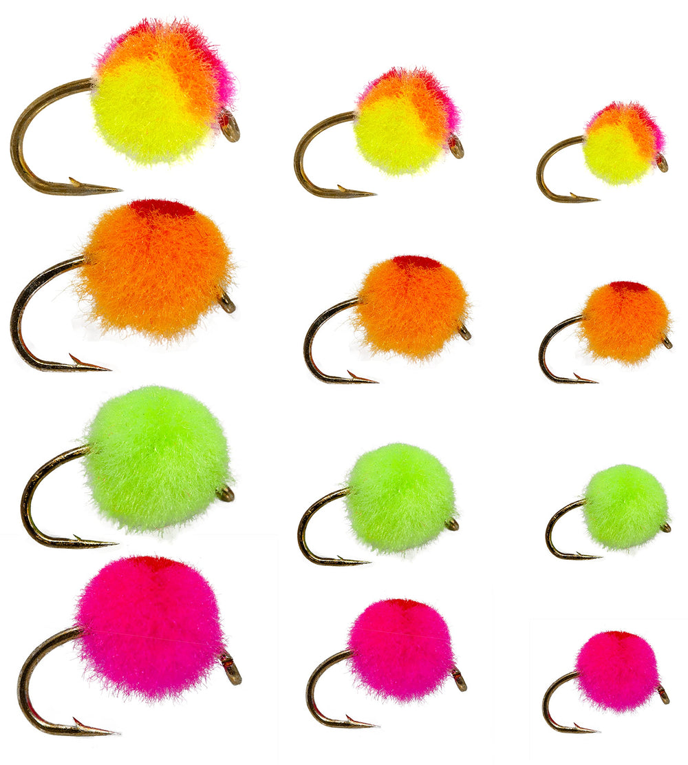 Superbe Flies Glow Bug Fly Egg Lure—high-visibility pattern for steelhead, trout, and salmon.