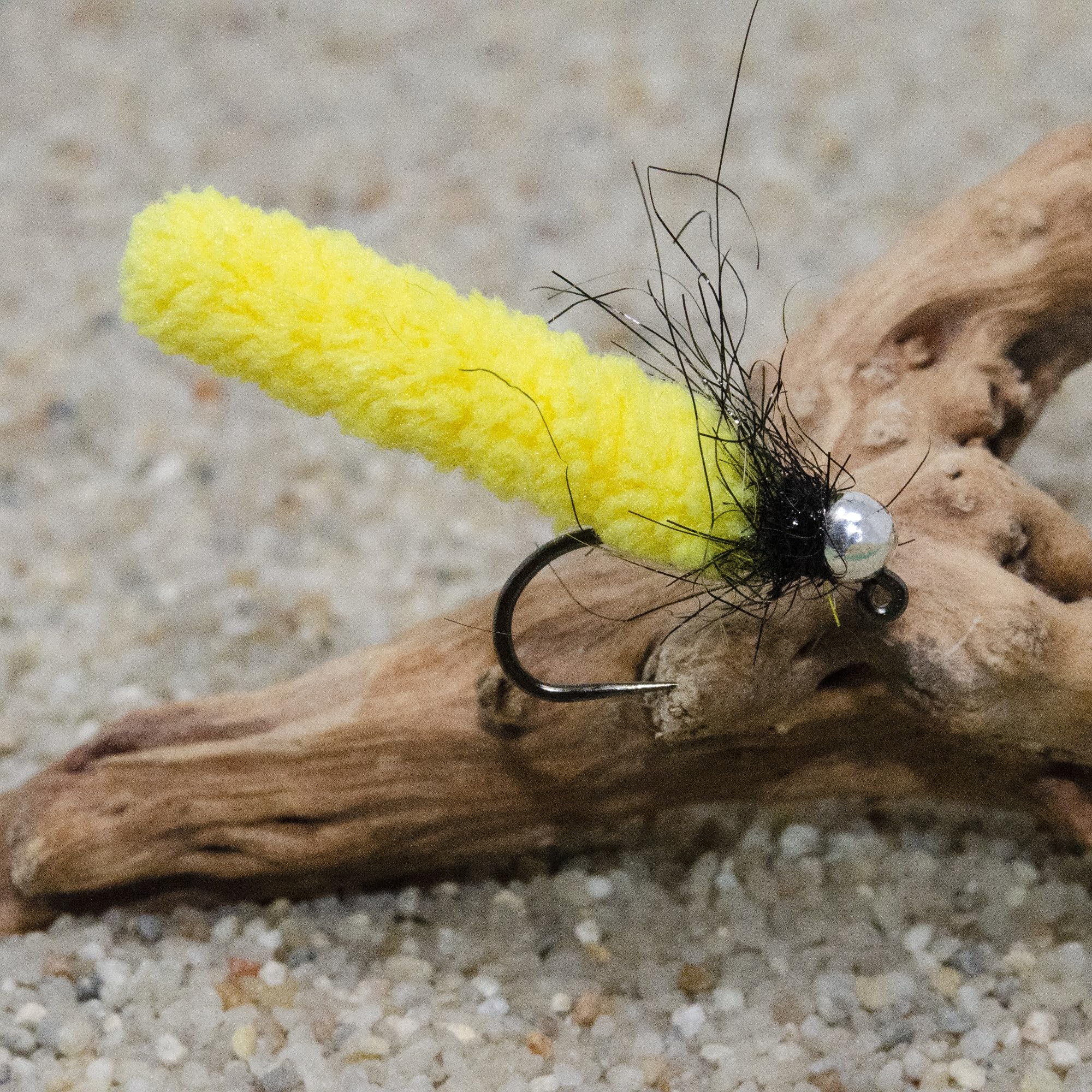 Superbe Flies Mop Jig barbed hook detail for reliable hookups.