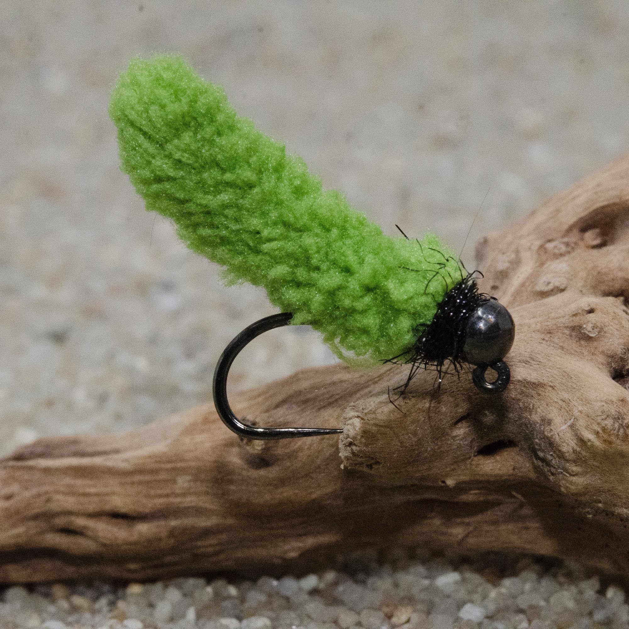 Superbe Flies Mop Jig in water presentation for improved strike chances.